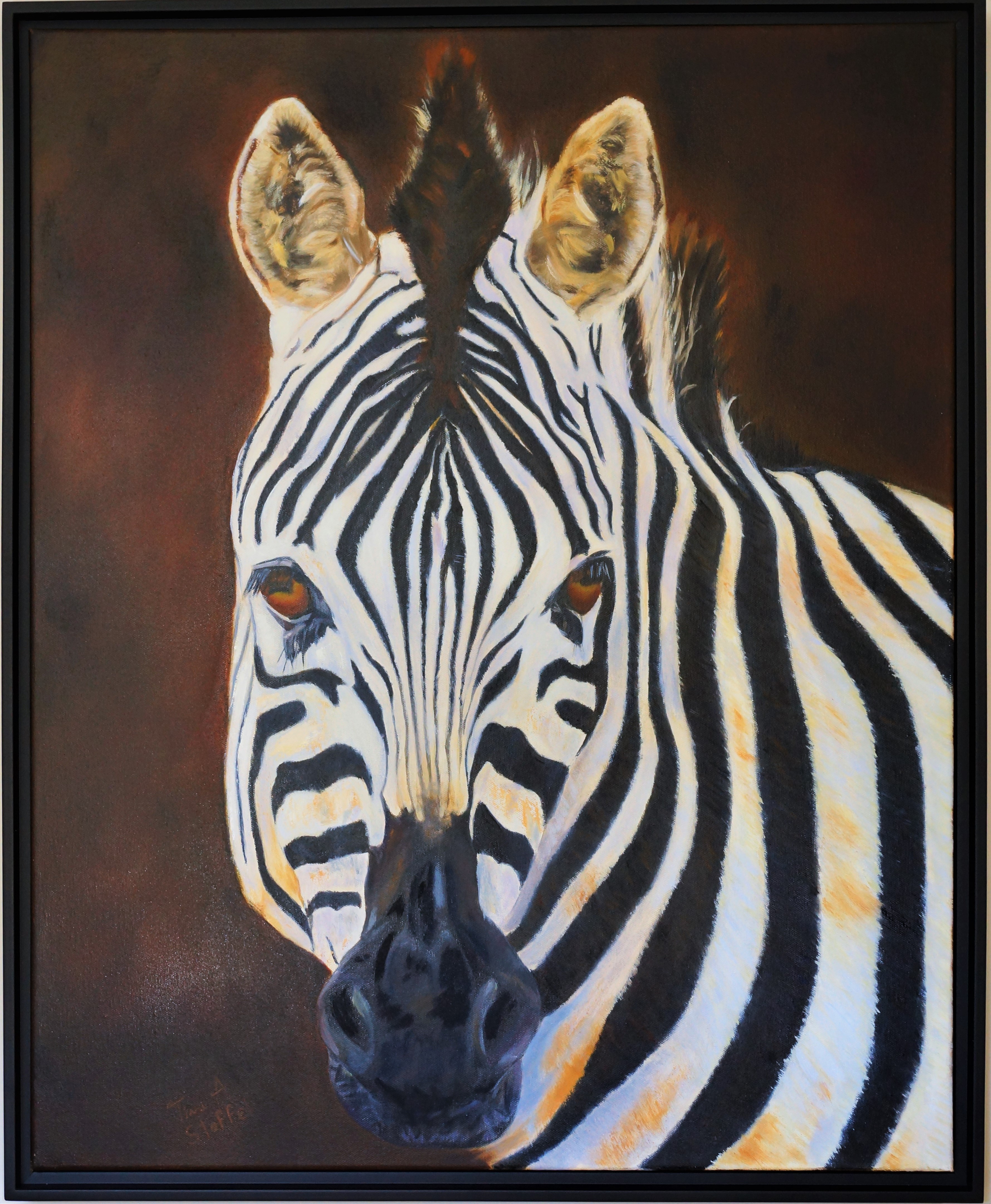 Quagga Zebra Oil Painting | TinasFineArts.com