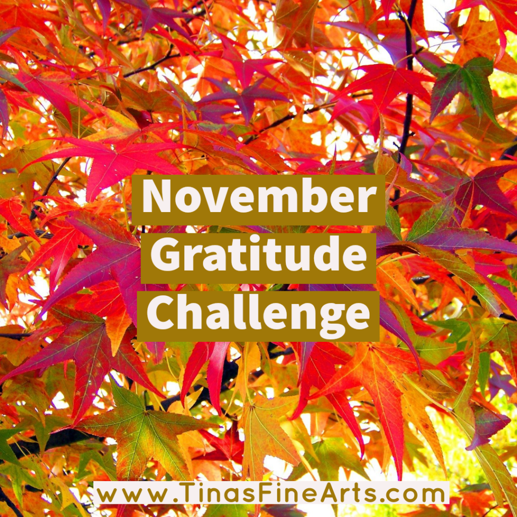 November Gratitude Challenge Tinas Fine Arts